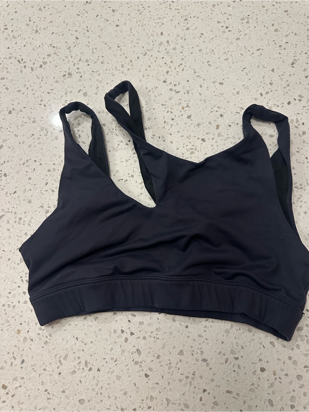 ALO Yoga Black Peak a Boo Sports Bra XS